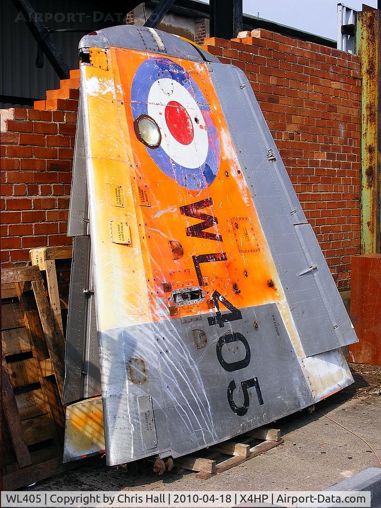 WL405, 1952 Gloster Meteor T.7 C/N Not found WL405, outer wings of Gloster Meteor WL405