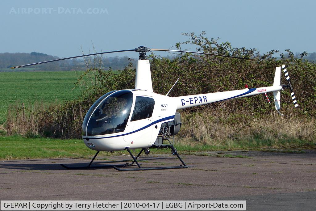 G-EPAR, 1998 Robinson R22 Beta C/N 2781, 1998 Robinson Helicopter Co Inc ROBINSON R22 BETA at Leicester
