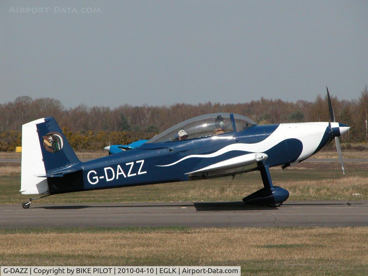 G-DAZZ, 2006 Vans RV-8 C/N PFA 303-14245, VISITOR RAXYING PAST THE PUMPS