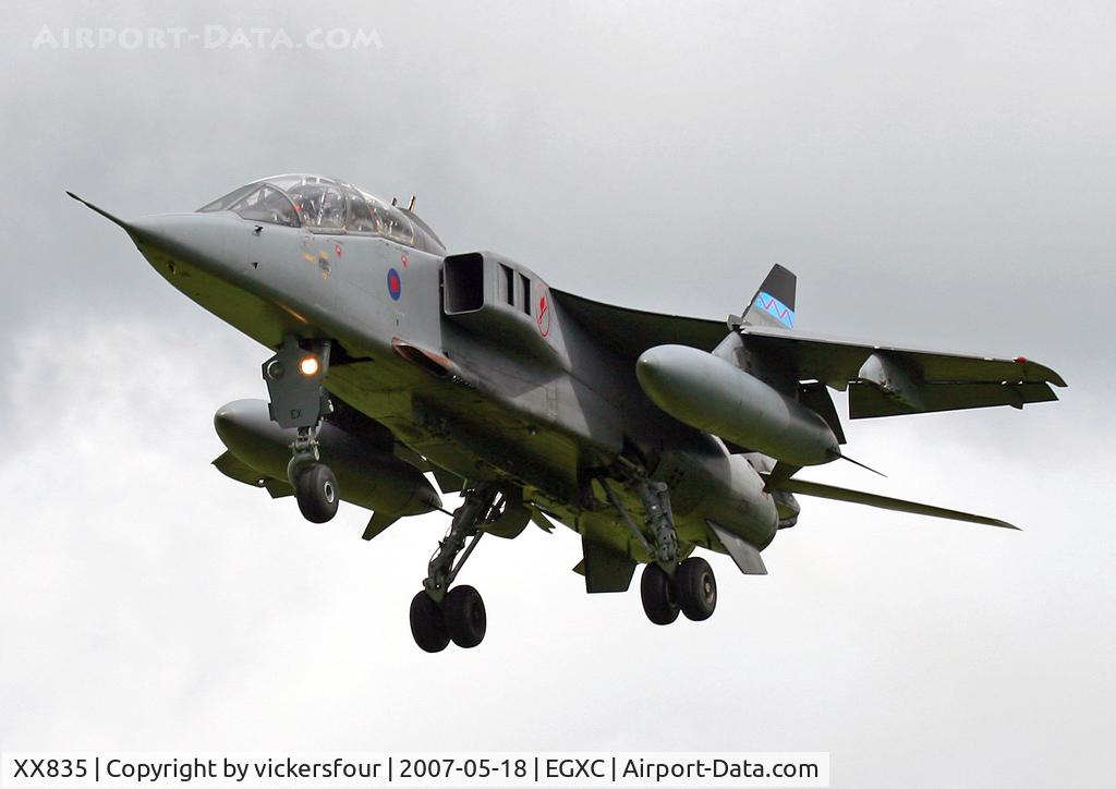 XX835, Sepecat Jaguar T.4 C/N B.23, Royal Air Force Jaguar T4 (c/n B23). Operated by 6 Squadron, coded 'EX'.