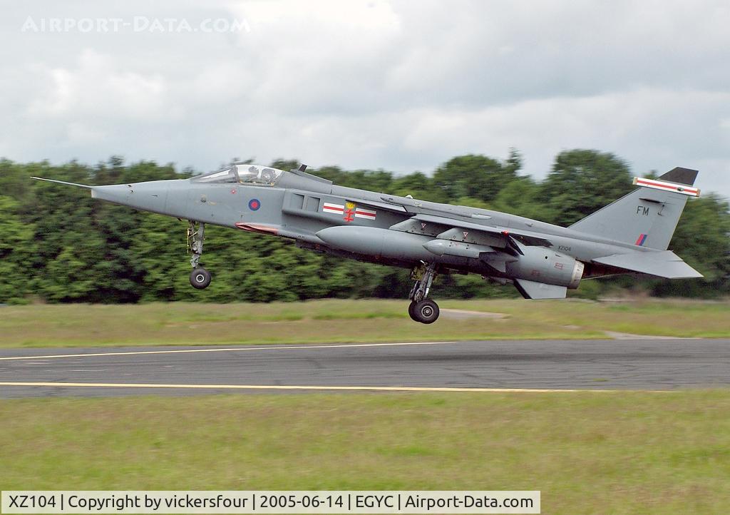 XZ104, Sepecat Jaguar GR.1A C/N S.105, Royal Air Force Jaguar GR3A (c/n S105). Operated by 41 Squadron, coded 'FM'. Coltishall.