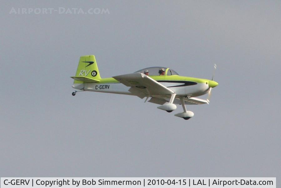 C-GERV, 2002 Vans RV-8 C/N 81117, Arriving at Lakeland, FL during Sun N Fun 2010.