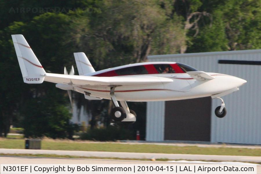 N301EF, 2002 Velocity Velocity XL RG C/N 3RX105, Arriving at Lakeland, FL during Sun N Fun 2010.