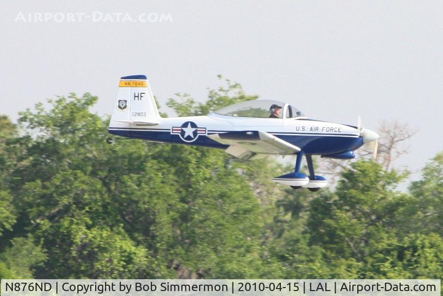 N876ND, Vans RV-8 C/N 82803, Arriving at Lakeland, FL during Sun N Fun 2010.