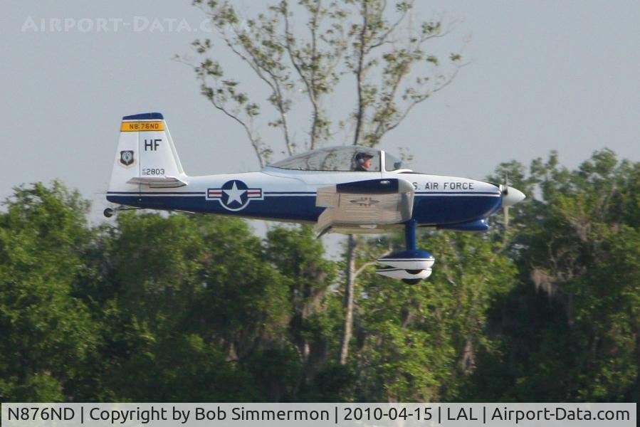 N876ND, Vans RV-8 C/N 82803, Arriving at Lakeland, FL during Sun N Fun 2010.