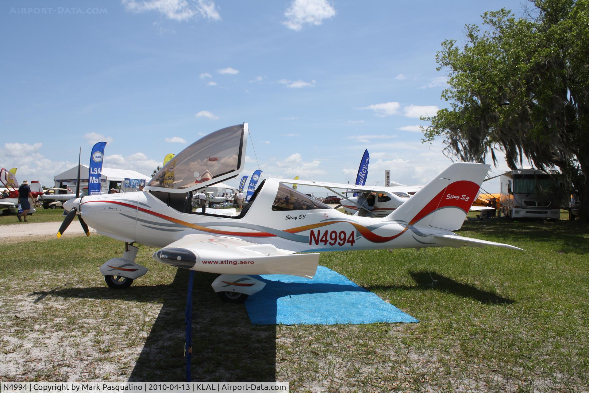 N4994, 2008 TL Ultralight TL-2000 Sting S3 C/N TLUSA168, Sting S3