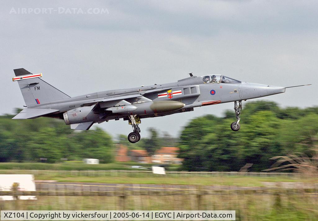 XZ104, Sepecat Jaguar GR.1A C/N S.105, Royal Air Force Jaguar GR3A (c/n S105). Operated by 41 Squadron, coded 'FM'. Coltishall.