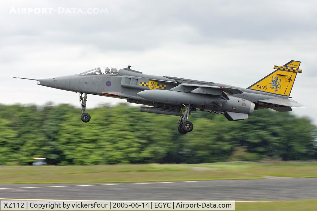 XZ112, 1976 Sepecat Jaguar GR.3A C/N S.113, Royal Air Force. Operated by 6 or 41 Squadron still wearing 54 Squadron special markings. Coltishall.