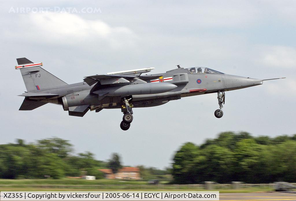 XZ355, 1976 Sepecat Jaguar GR.3A C/N S.122, Royal Air Force Jaguar GR3A (c/n S122). Operated by 41 Squadron, coded 'FJ'. Coltishall.
