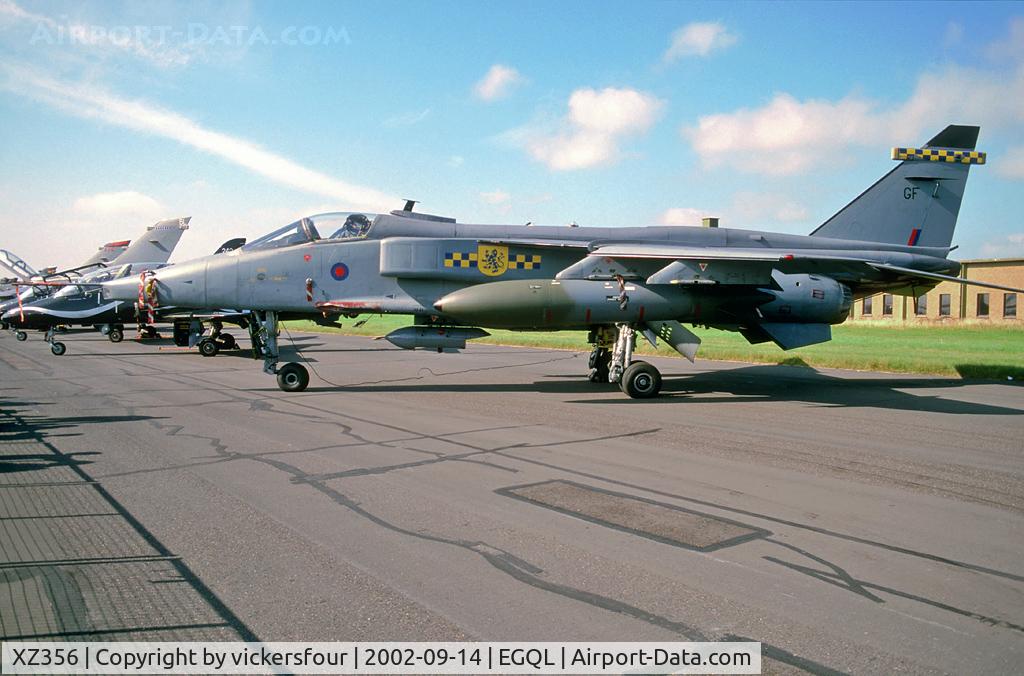 XZ356, 1976 Sepecat Jaguar GR.3A C/N S.123, Royal Air Force Jaguar GR3A (c/n S123). Operated by 54 Squadron, coded 'GF'.