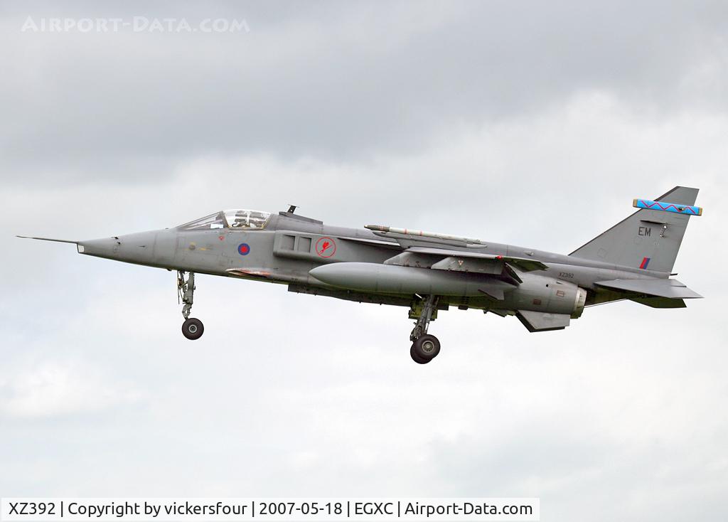 XZ392, 1977 Sepecat Jaguar GR.3A C/N S.157, Royal Air Force Jaguar GR3A (c/n S157). Operated by 6 Squadron, coded 'EM'.