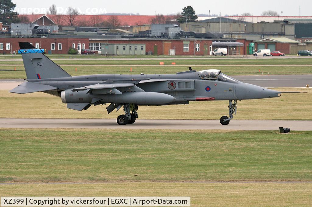 XZ399, 1977 Sepecat Jaguar GR.3A C/N S.164, Royal Air Force Jaguar GR3A (c/n S164). Operated by 6 Squadron, coded 'EJ'.