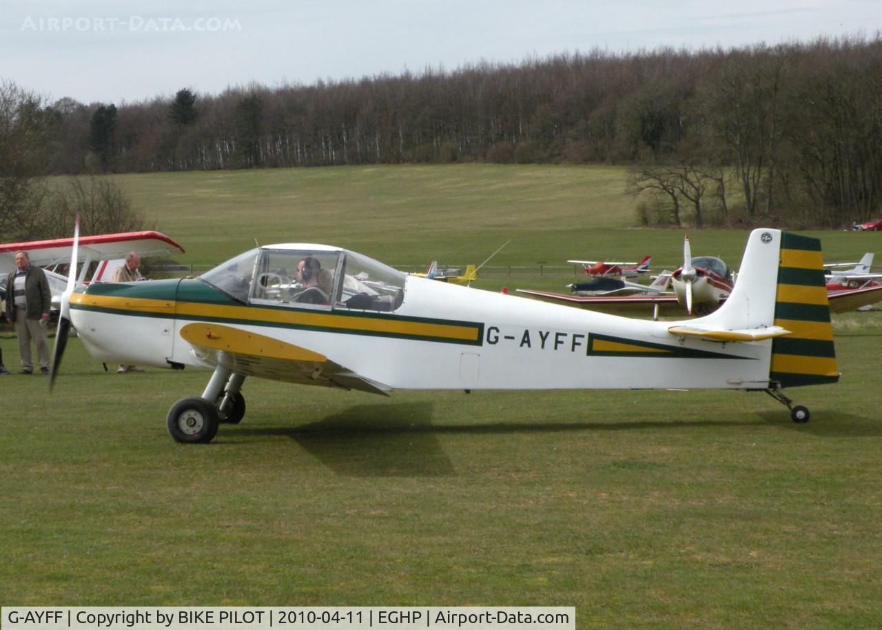 G-AYFF, 1971 Rollason Druine D-62B Condor C/N RAE/647, JODEL FLY-IN 2010-04-11