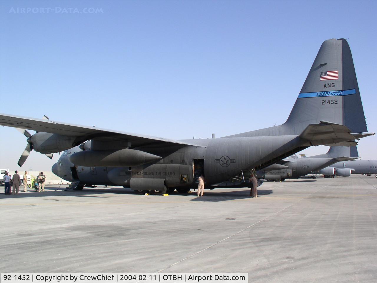 92-1452, 1992 Lockheed C-130H Hercules C/N 382-5329, Preparing to return to states