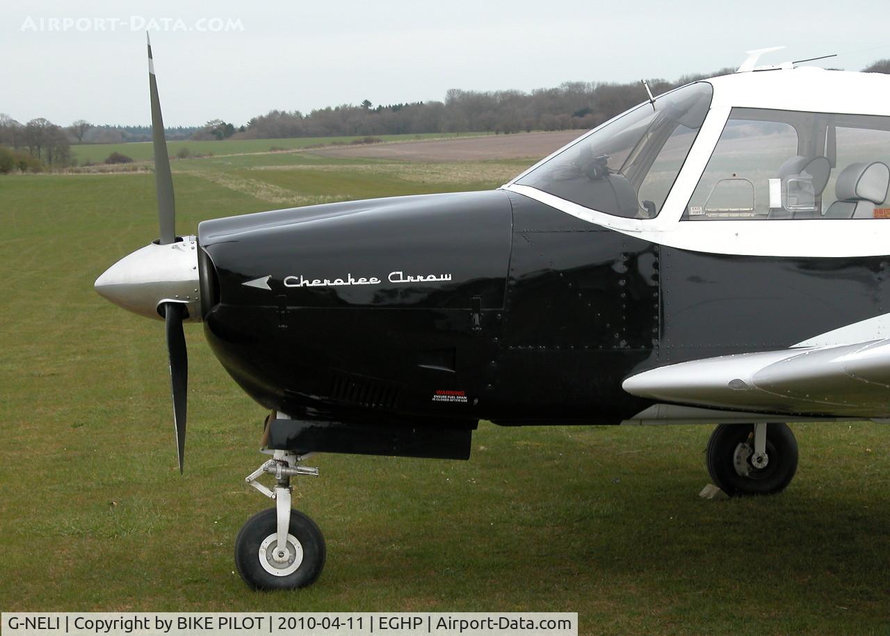 G-NELI, 1968 Piper PA-28R-180 Cherokee Arrow C/N 28R-31011, LYCOMING IO-360-B1E. JODEL FLY-IN 2010-04-11