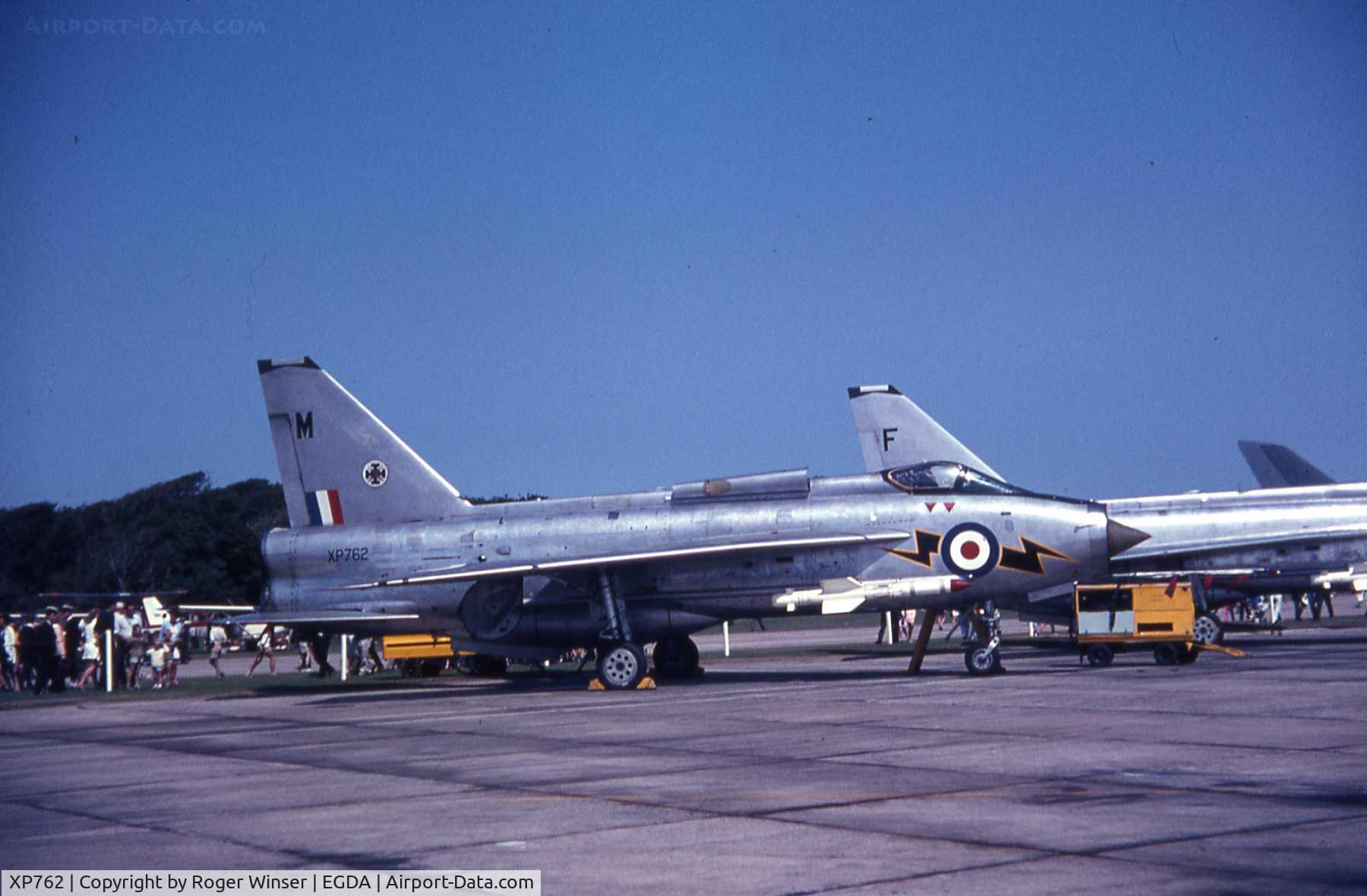 XP762, 1964 English Electric Lightning F.3 C/N 95194, Coded M of 111 Squadron RAF at RNAS Brawdy, Wales, UK. Brawdy Naval Air Day 1969