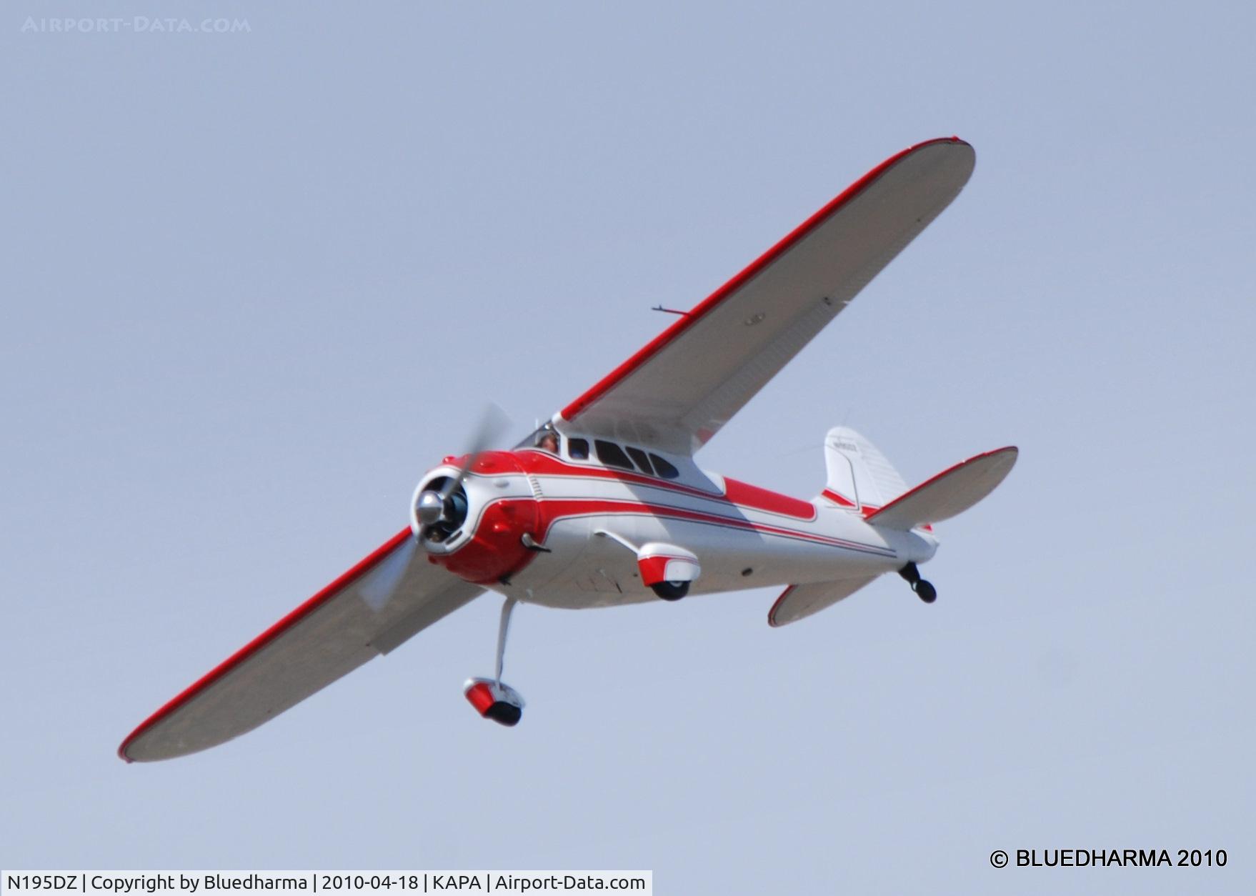 N195DZ, 1953 Cessna 195B Businessliner C/N 16077, Touch and Go on 17R.