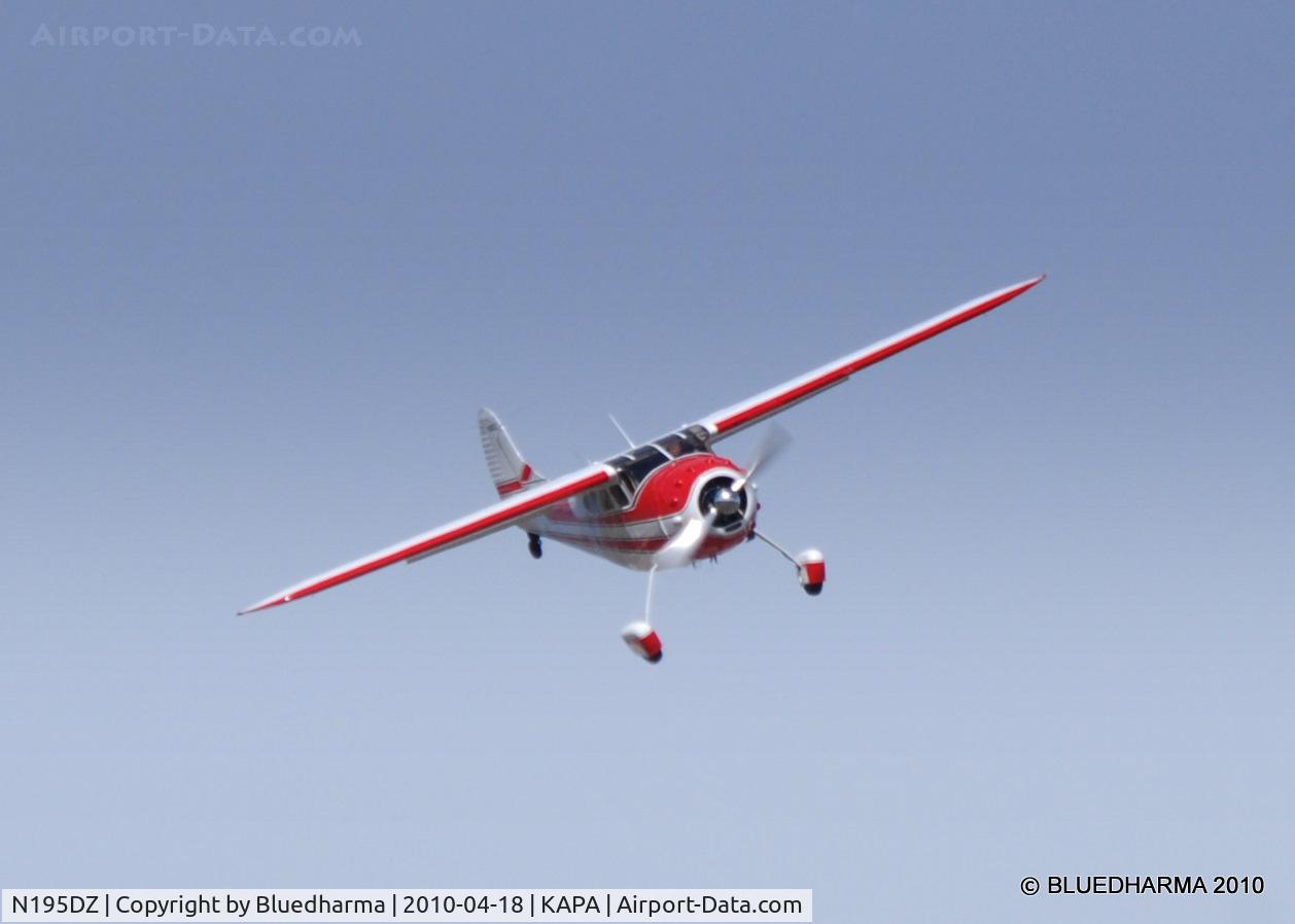 N195DZ, 1953 Cessna 195B Businessliner C/N 16077, Touch and Go on 17R.