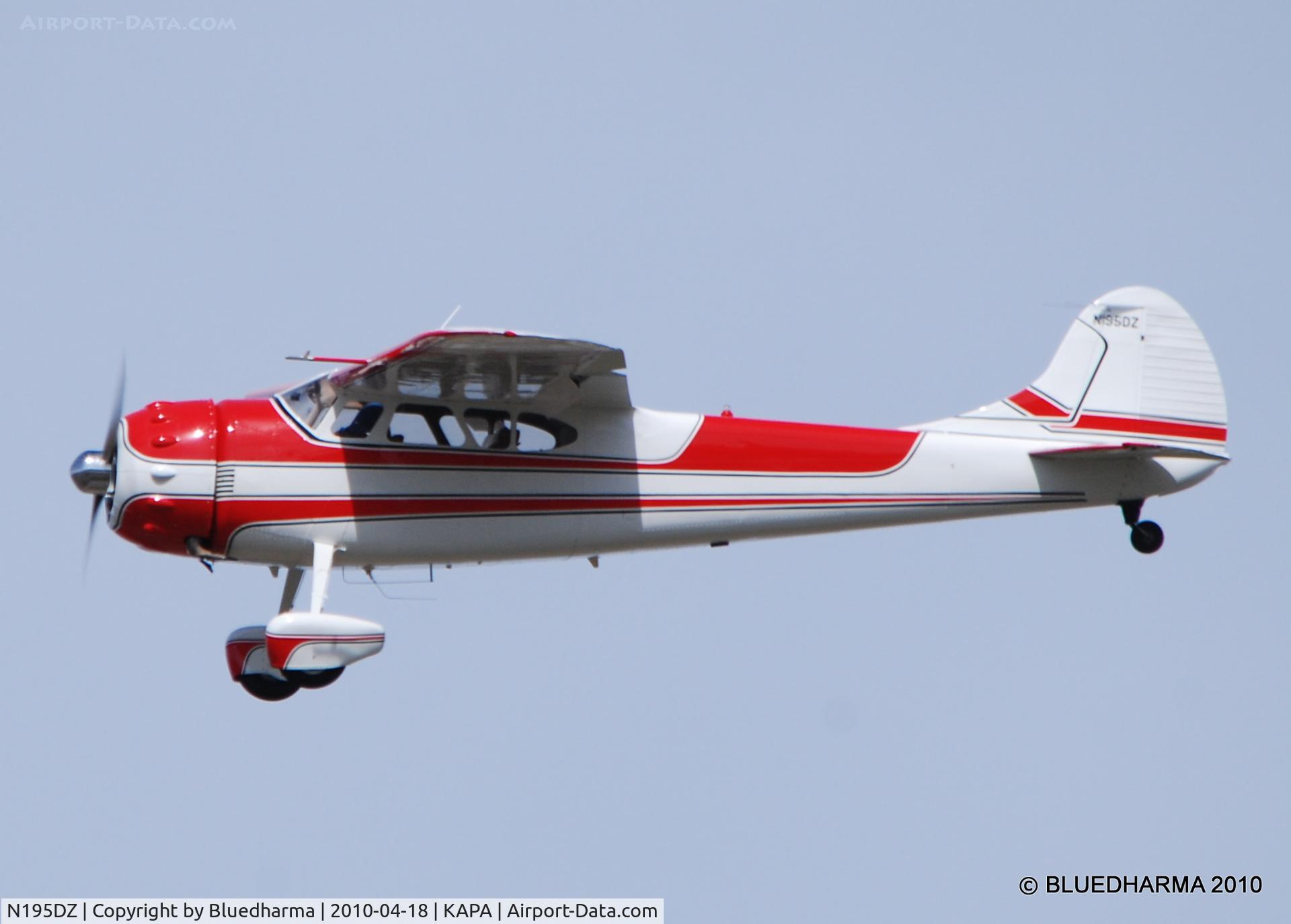N195DZ, 1953 Cessna 195B Businessliner C/N 16077, Touch and Go on 17R.