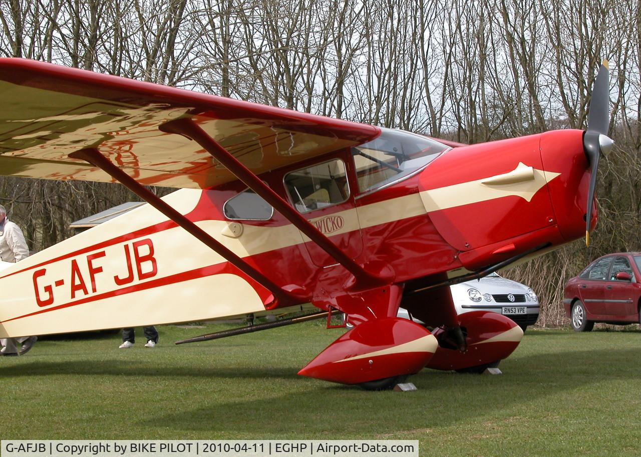 G-AFJB, 1938 Foster Wikner Wicko GM1 C/N 5, DE HAVILLAND GIPSY MAJOR I. JODEL FLY-IN 2010-04-11
