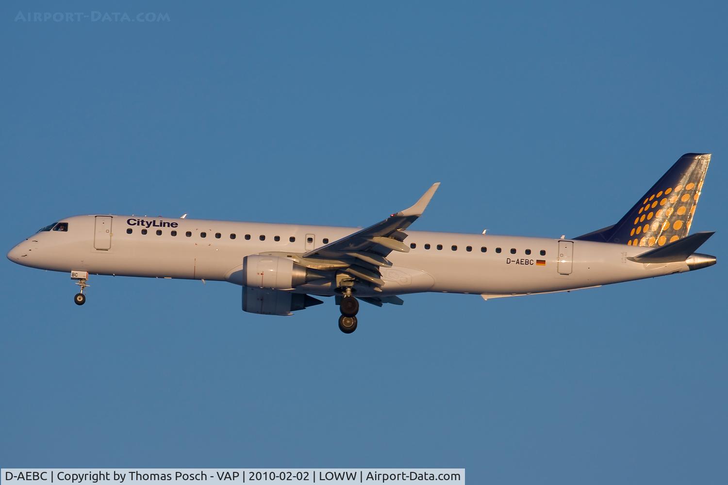 D-AEBC, 2009 Embraer 195LR (ERJ-190-200LR) C/N 19000320, Luftthansa Cityline
