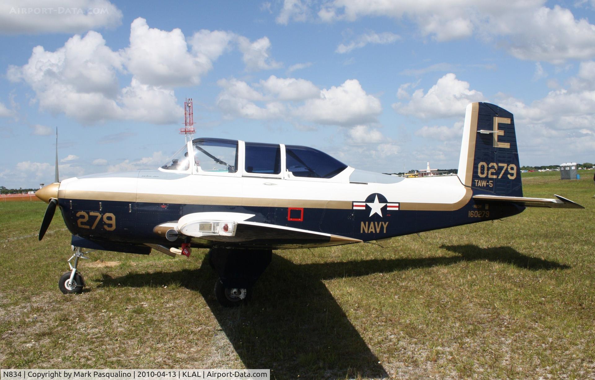N834, 1952 Beech (CCF) T-34A Mentor (A45) C/N G-62, Beech T-34A
