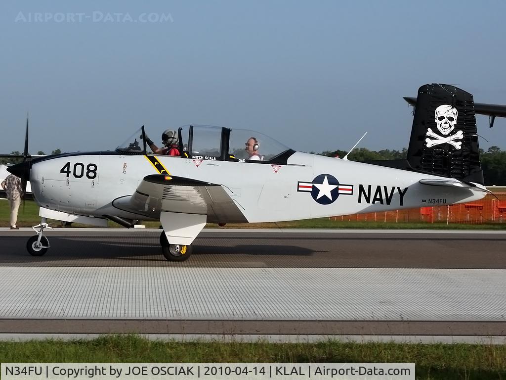 N34FU, 1956 Beech D-45 Mentor C/N BG-180, Arriving at Lackland