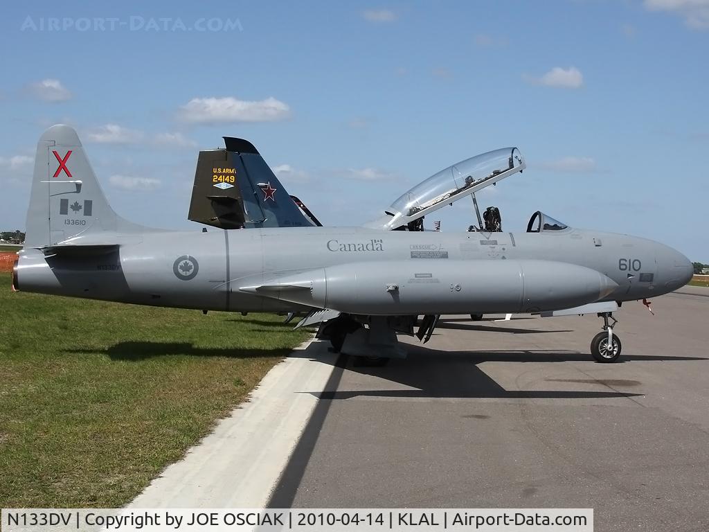 N133DV, 1959 Canadair CT-133 Silver Star 3 C/N T33-610, At Lakeland