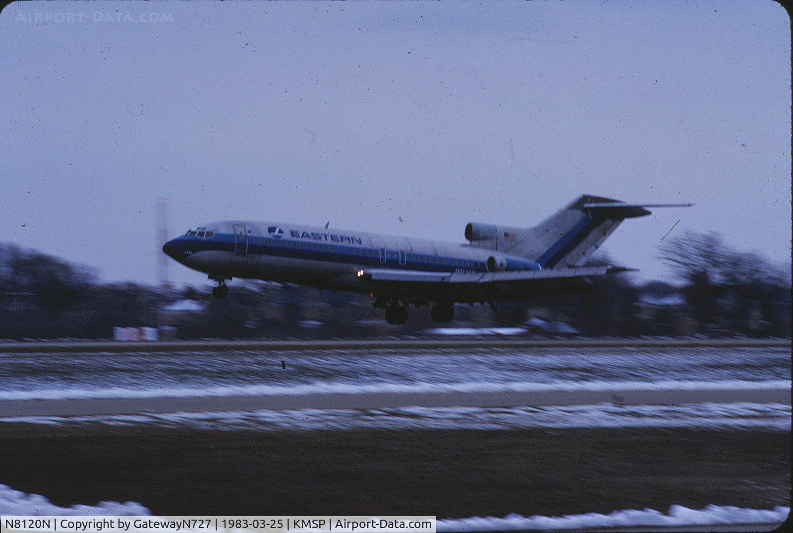 N8120N, 1964 Boeing 727-25 C/N 18271, Just about to touch down on rwy 29R.