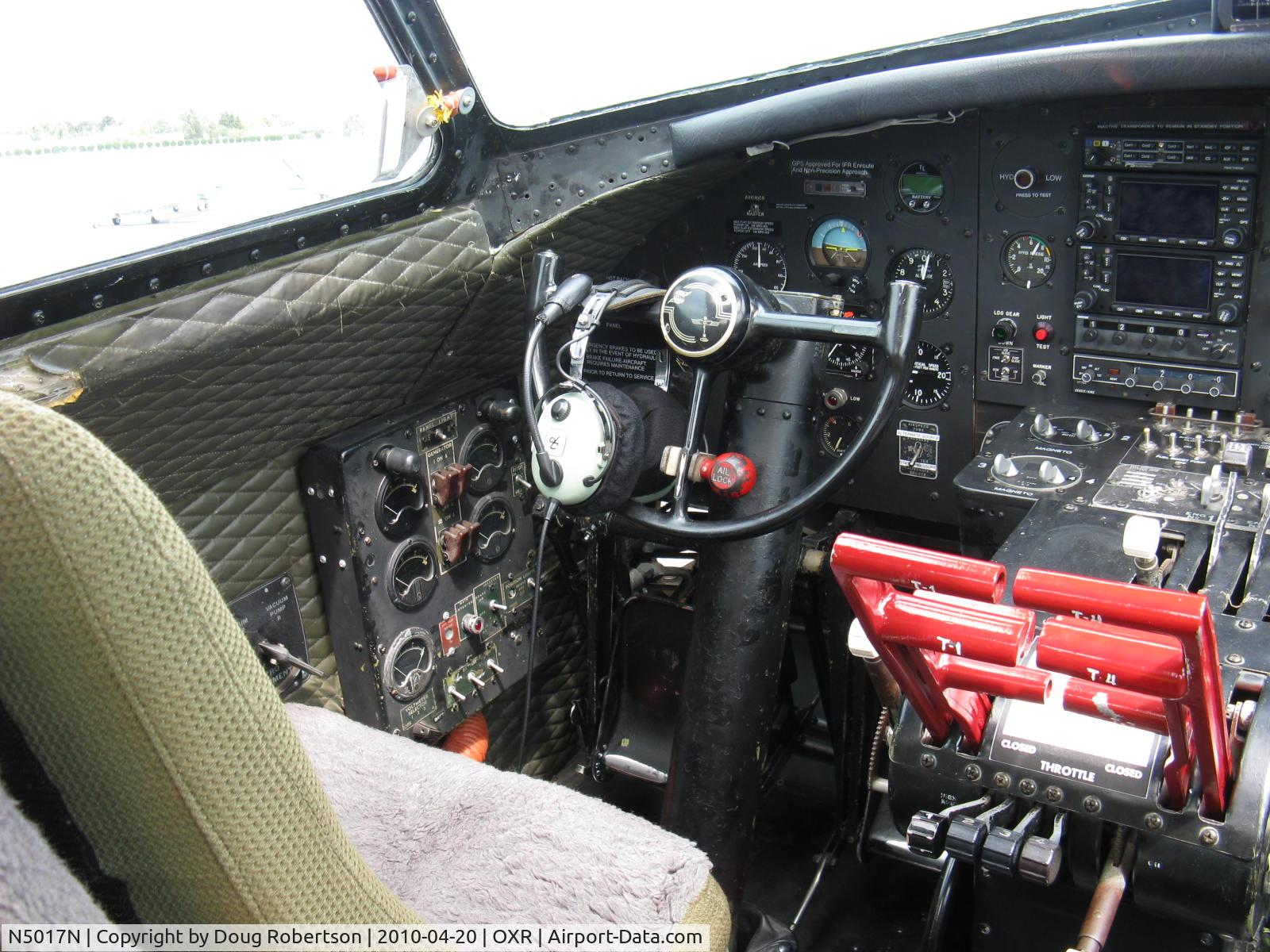 N5017N, 1944 Lockheed/Vega (Boeing) B-17G-105-VE Flying Fortress C/N 8649, 1944 Boeing B-17G Flying Fortress 'Aluminum Overcast' , pilot's panels-modernized, flight and engines controls