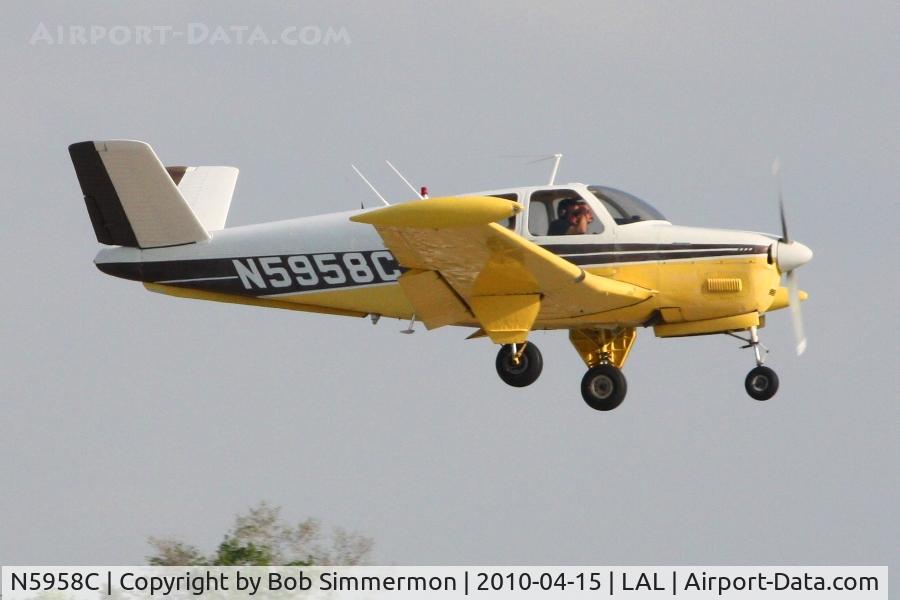 N5958C, 1952 Beech C35 Bonanza C/N D-3319, Arriving at Lakeland, FL during Sun N Fun 2010.