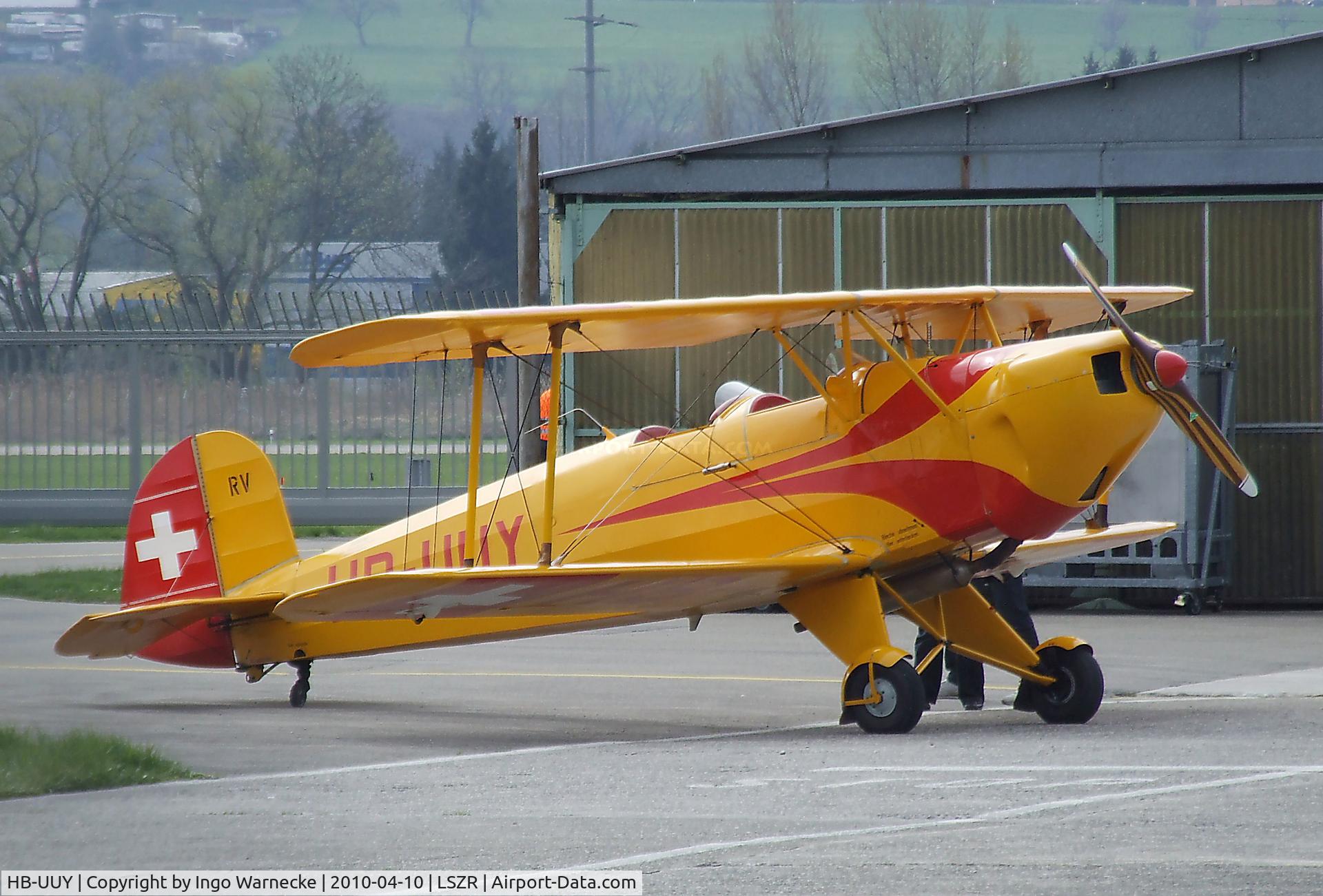 HB-UUY, 1936 Doflug Bu-131B Jungmann C/N 10, Bücker (FFA) Bü 131 APM Jungmann (Lycoming engine) outside the Fliegermuseum Altenrhein