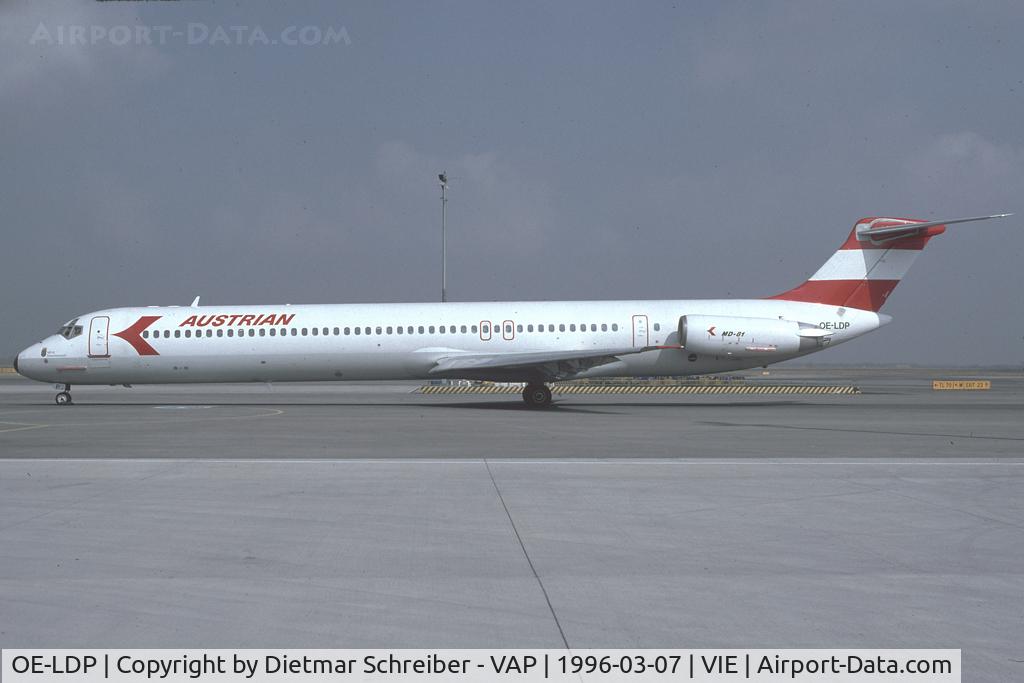 OE-LDP, 1981 McDonnell Douglas MD-81 (DC-9-81) C/N 48015, Austrian Airlines MD80