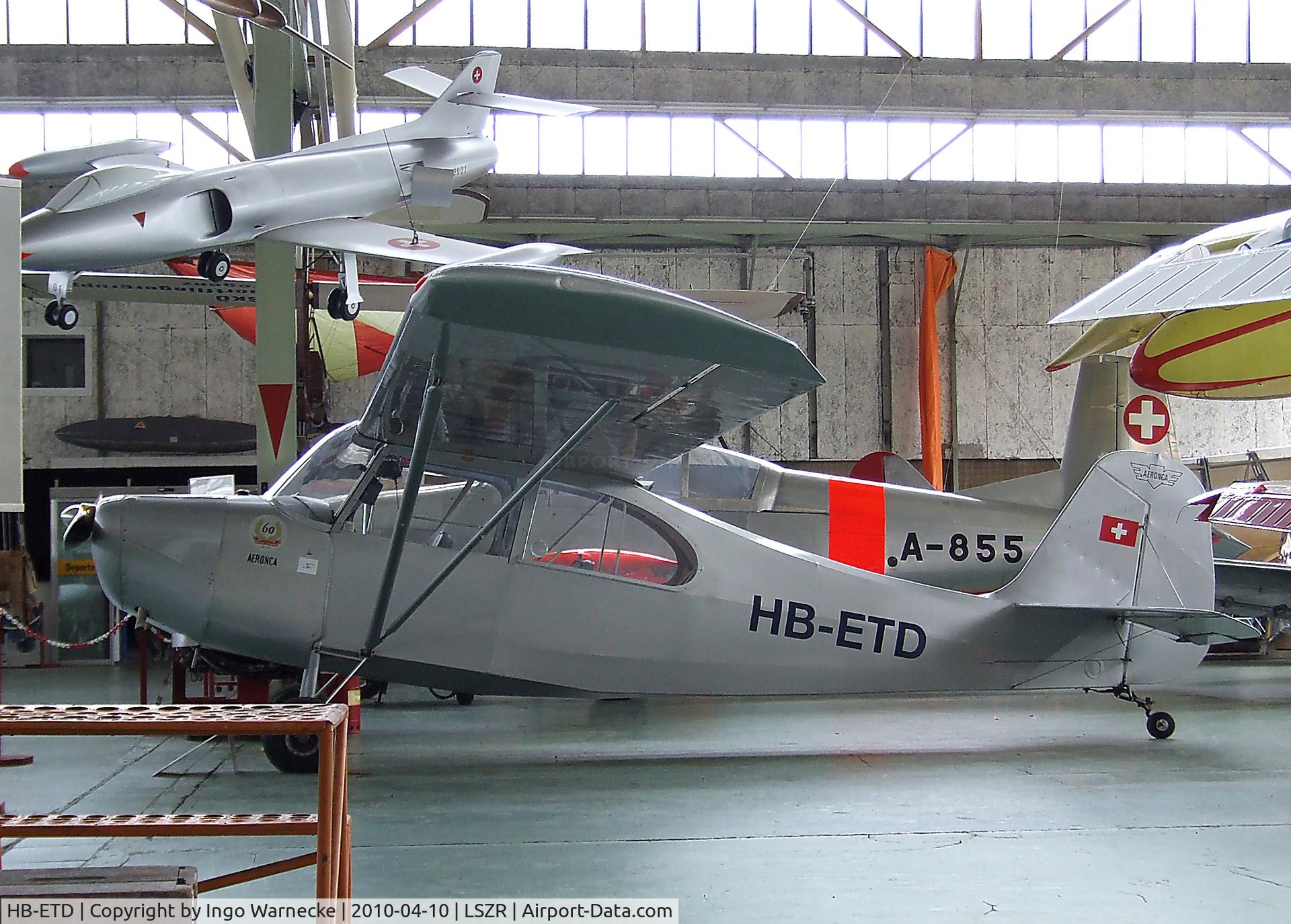 HB-ETD, 1946 Bellanca CHAMPION 7BCM C/N 7AC-3490, Bellanca Champion 7BCM at the Fliegermuseum Altenrhein