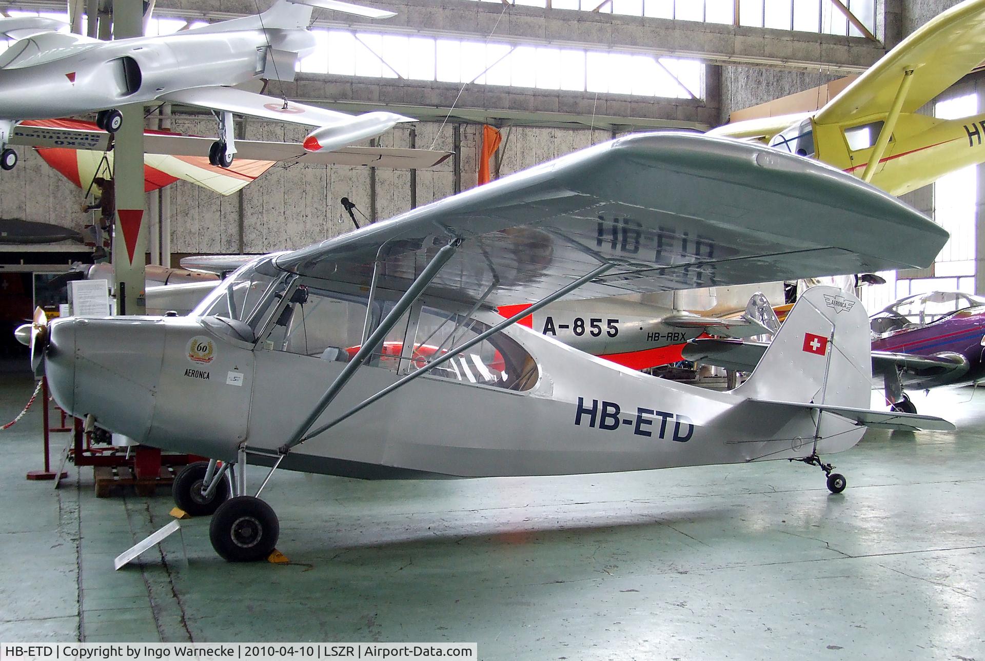 HB-ETD, 1946 Bellanca CHAMPION 7BCM C/N 7AC-3490, Bellanca Champion 7BCM at the Fliegermuseum Altenrhein