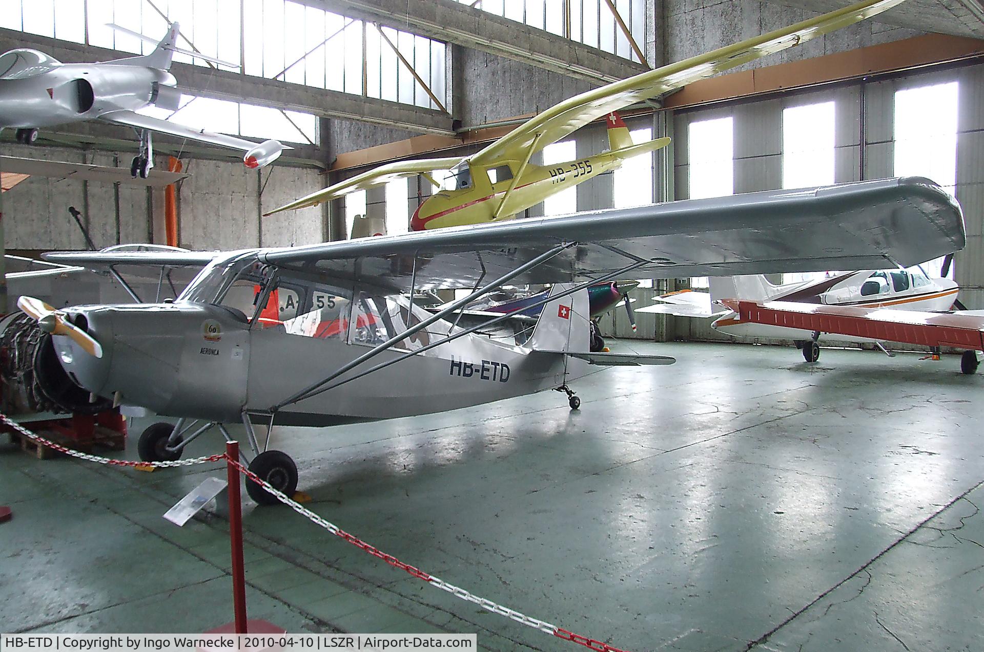 HB-ETD, 1946 Bellanca CHAMPION 7BCM C/N 7AC-3490, Bellanca Champion 7BCM at the Fliegermuseum Altenrhein