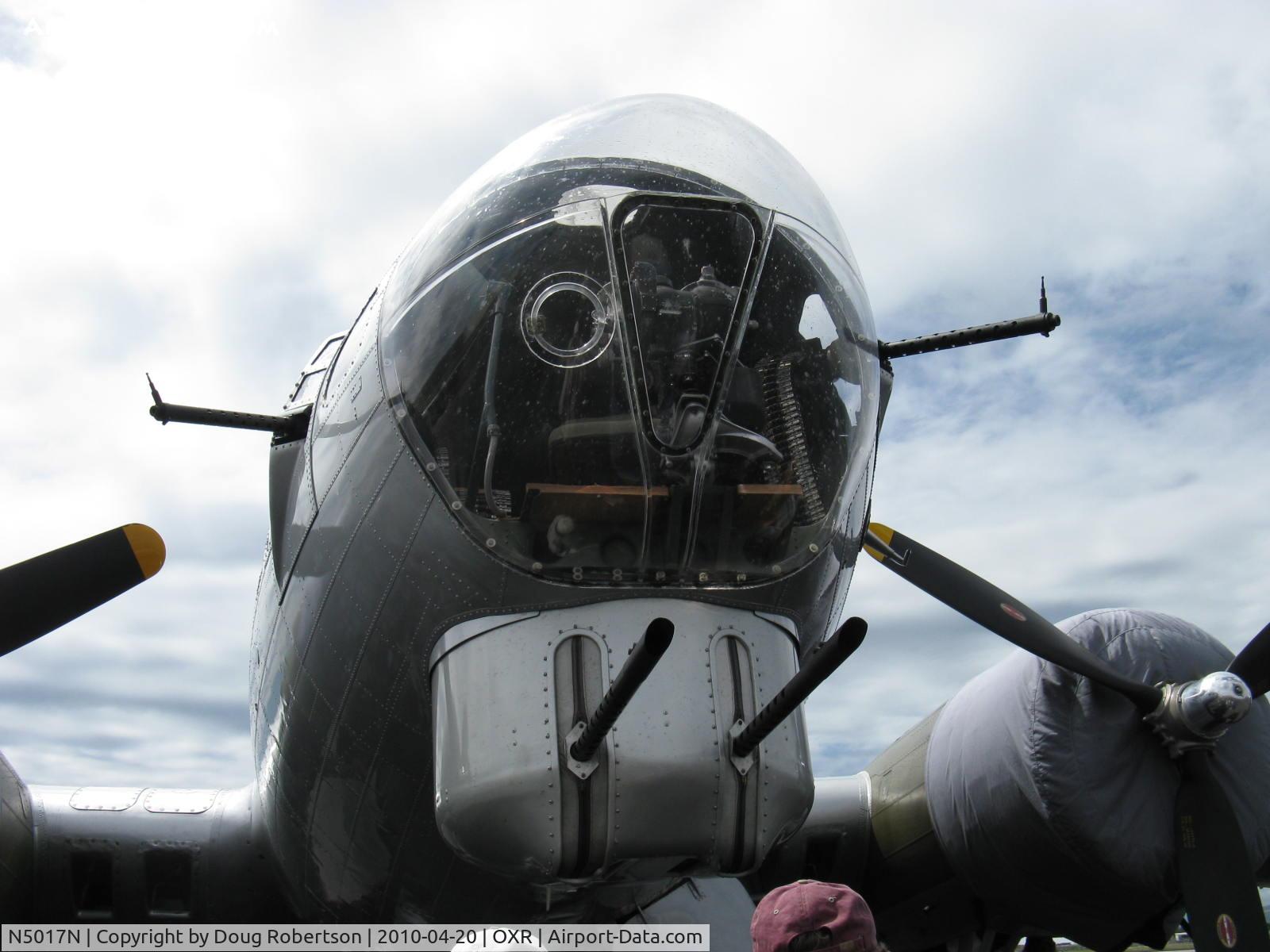 N5017N, 1944 Lockheed/Vega (Boeing) B-17G-105-VE Flying Fortress C/N 8649, 1944 Boeing B-17G Flying Fortress 'Aluminum Overcast', chin turret and cheek guns-turret for Bombardier, cheeks for Navigator