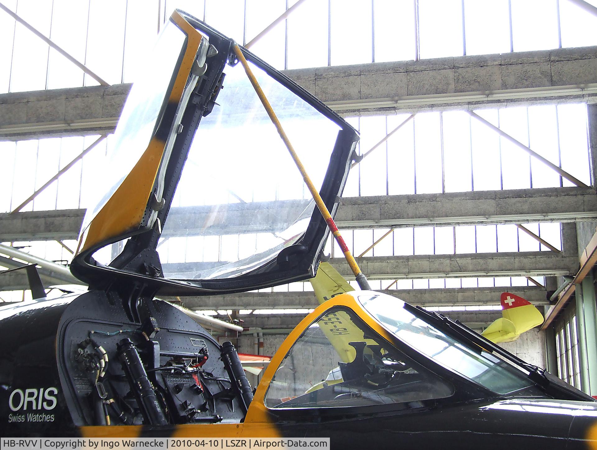 HB-RVV, 1968 Hawker Hunter T.68 C/N 41H-670841, Hawker Hunter T68 at the Fliegermuseum Altenrhein