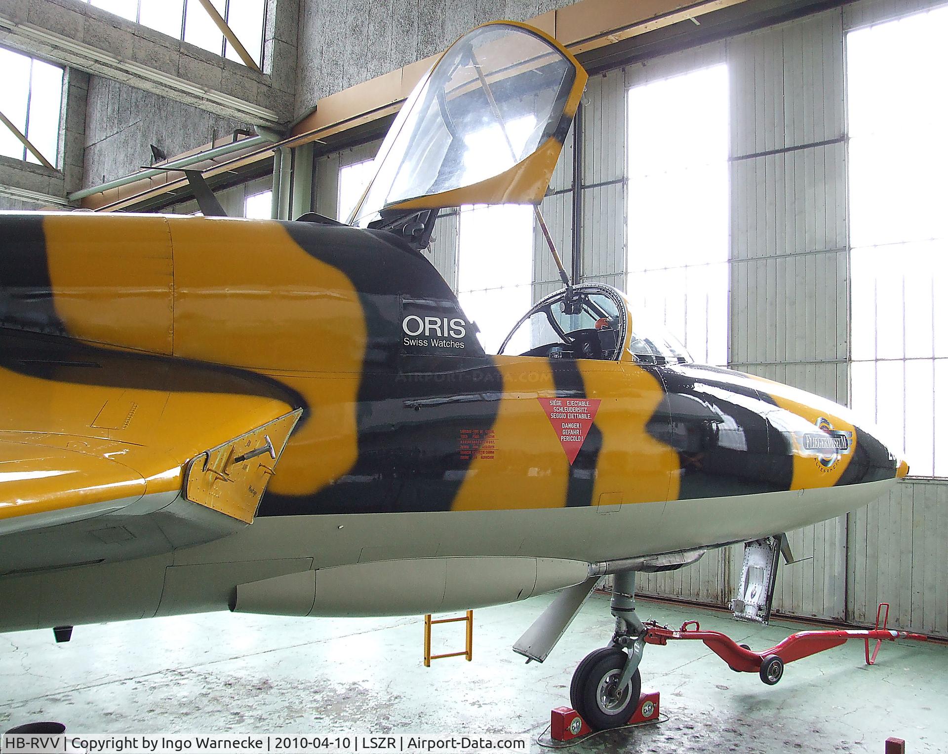 HB-RVV, 1968 Hawker Hunter T.68 C/N 41H-670841, Hawker Hunter T68 at the Fliegermuseum Altenrhein