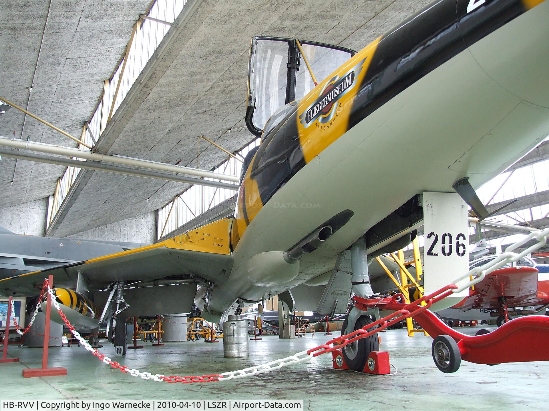 HB-RVV, 1968 Hawker Hunter T.68 C/N 41H-670841, Hawker Hunter T68 at the Fliegermuseum Altenrhein