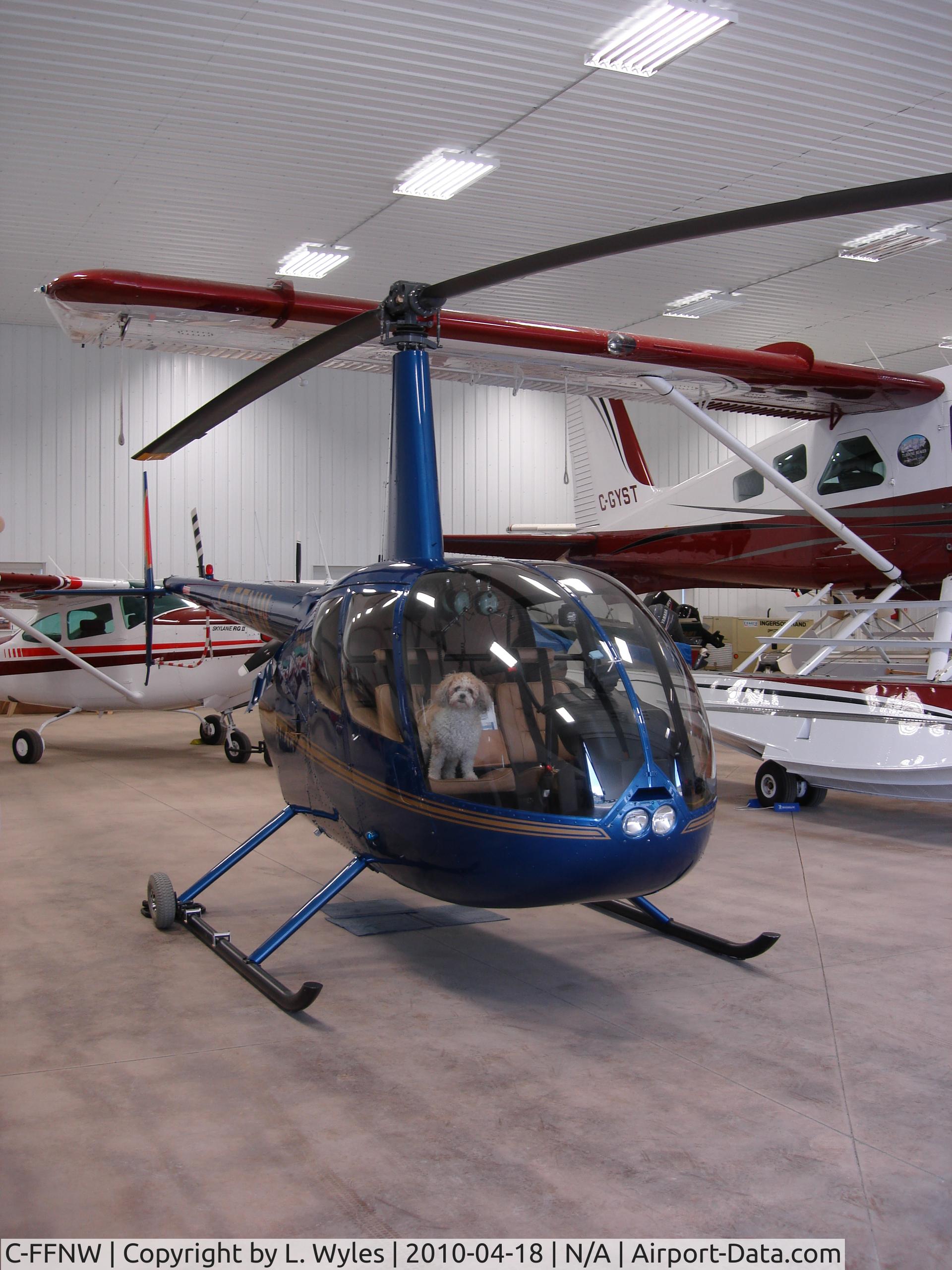 C-FFNW, 2005 Robinson R44 II C/N 10861, Hanger at 108 Mile Airport