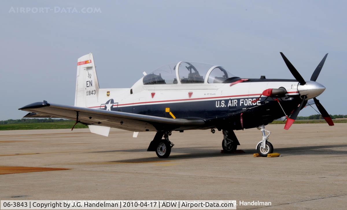 06-3843, 2006 Raytheon T-6A Texan II C/N PT-398, USAF Texan II at NAF Washington