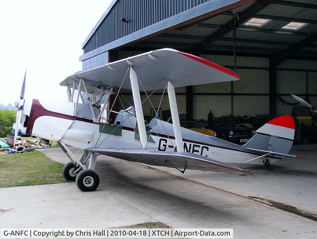 G-ANFC, 1942 De Havilland DH-82A Tiger Moth II C/N 85385, at Chirk Airfield, near Wrexham, North Wales