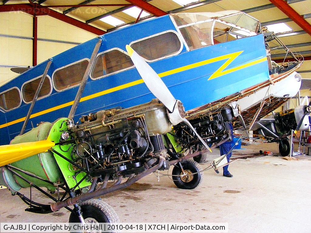 G-AJBJ, 1944 De Havilland DH-89A Dominie/Dragon Rapide C/N 6765, at Chirk Airfield, near Wrexham, North Wales