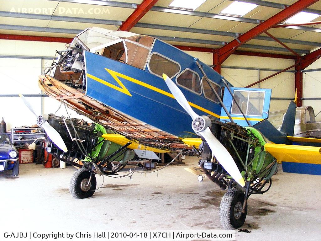 G-AJBJ, 1944 De Havilland DH-89A Dominie/Dragon Rapide C/N 6765, at Chirk Airfield, near Wrexham, North Wales