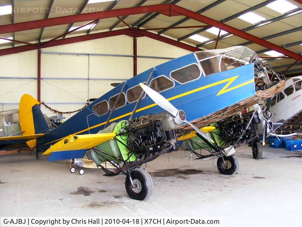 G-AJBJ, 1944 De Havilland DH-89A Dominie/Dragon Rapide C/N 6765, at Chirk Airfield, near Wrexham, North Wales