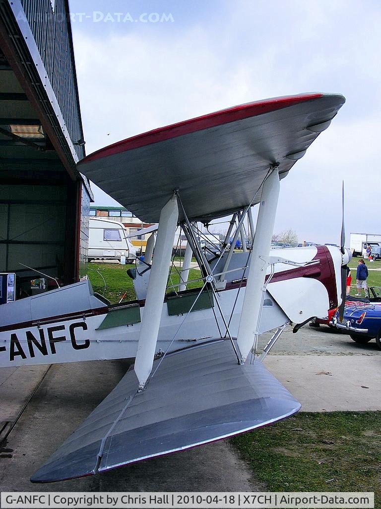 G-ANFC, 1942 De Havilland DH-82A Tiger Moth II C/N 85385, at Chirk Airfield, near Wrexham, North Wales