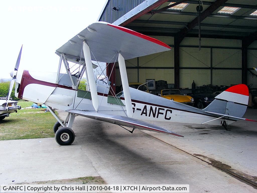 G-ANFC, 1942 De Havilland DH-82A Tiger Moth II C/N 85385, at Chirk Airfield, near Wrexham, North Wales
