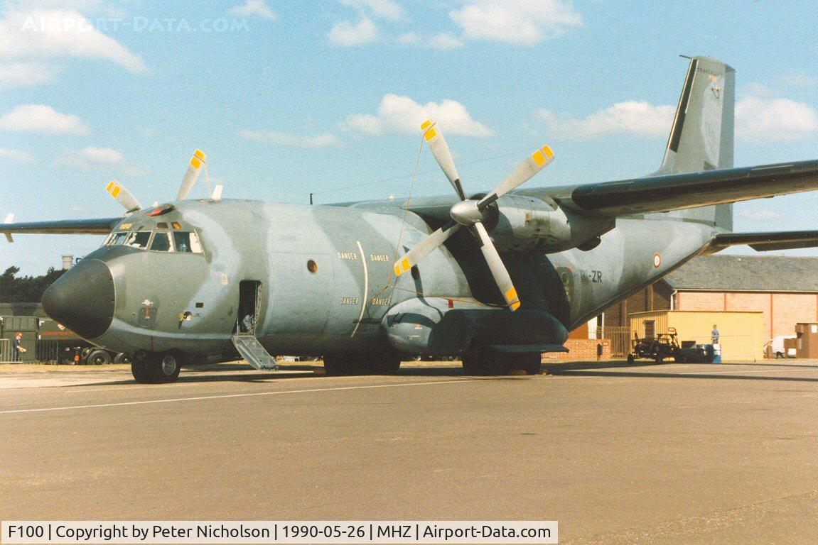 F100, Transall C-160F C/N F100, French Air Force Transall C-160F of ET-61 on display at the 1990 RAF Mildenhall Air Fete.