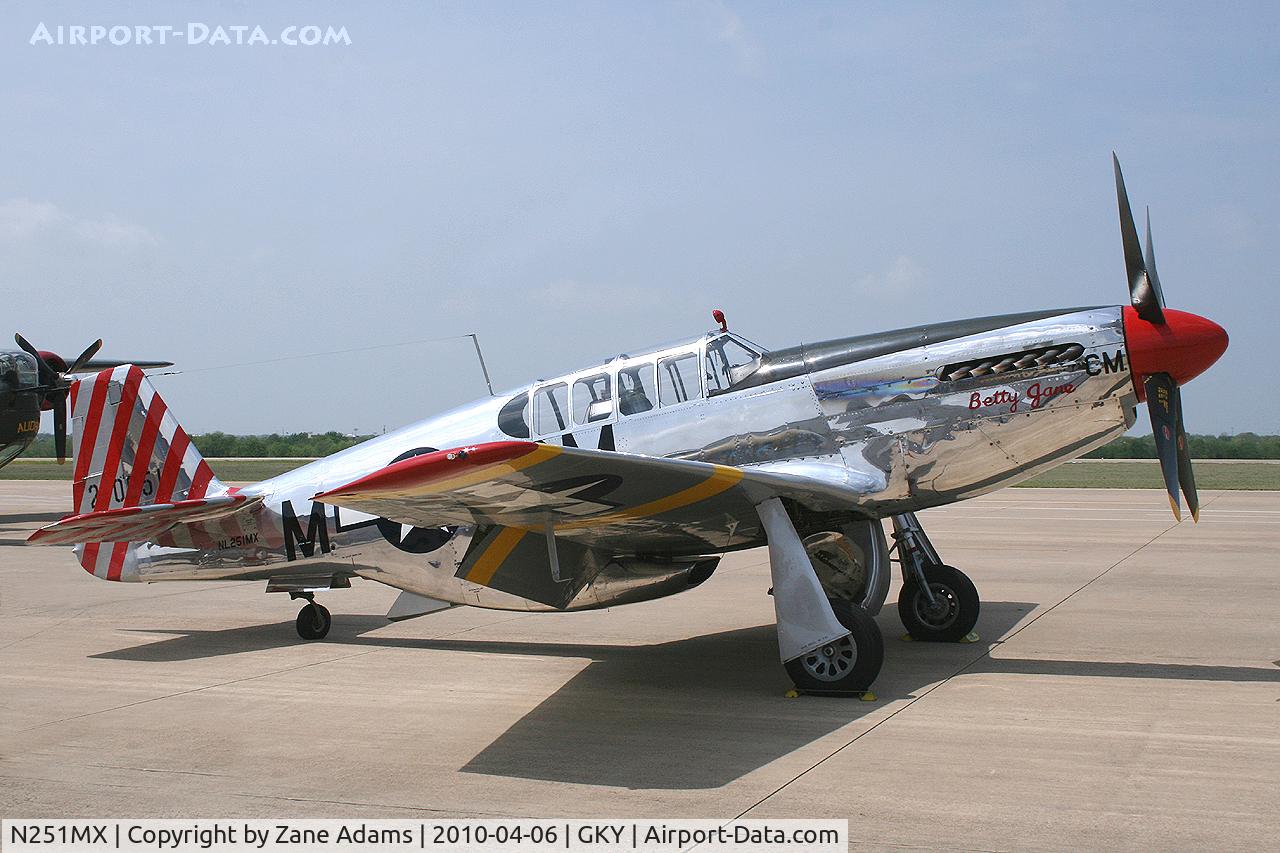 N251MX, 1943 North American P-51C-10 Mustang C/N 103-22730, Collings Foundation P-51C at Arlington Municipal
